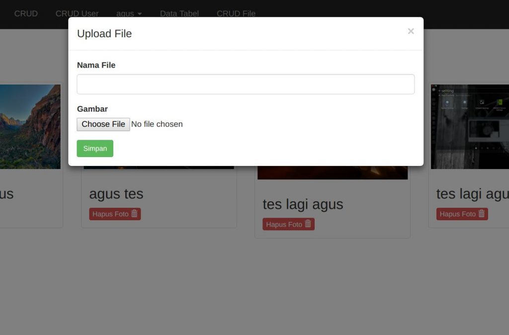 Membuat Form Upload File dengan Ajax dan Framework Laravel