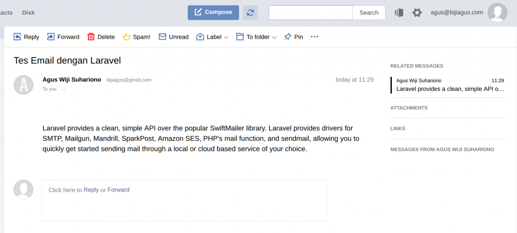 Mengirim Email Menggunakan Framework Laravel