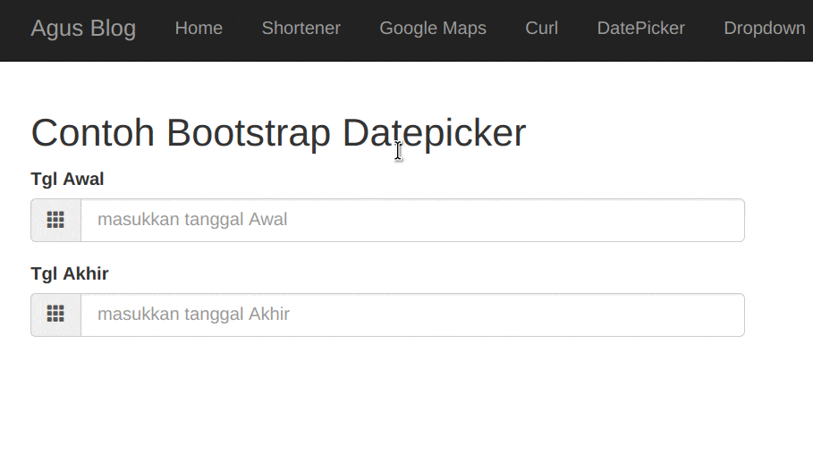 Membuat Range Datepicker Bootstrap