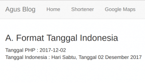 Membuat Format Tanggal Indonesia dengan PHP
